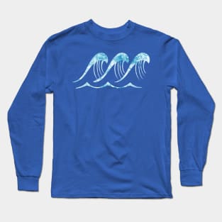 Blue Atlantic Ocean Waves Long Sleeve T-Shirt